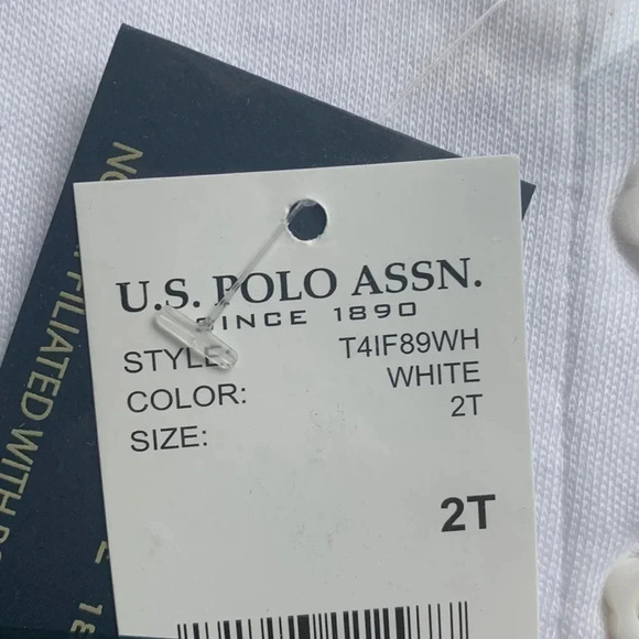 US Polo Assn Toddler Girls School Uniform Polo White - Picture 5 of 7